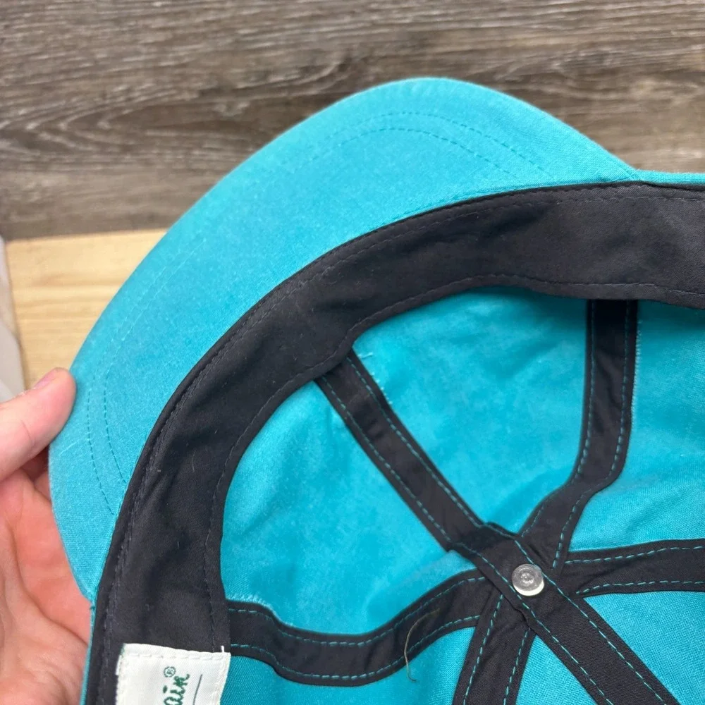 Vintage‎ Gander Mountain Hat Cap Snap Back Blue Outdoor Fishing Hunting 90s Teal